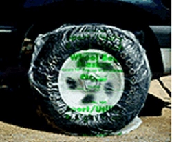 PLASTIC WHEEL MASKERS ON A ROLL